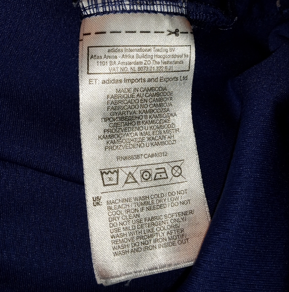 Adidas Deep Blue Crew Neck Tee - Picture 6 of 6